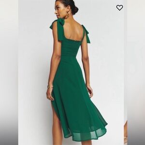 Reformation Twilight Emerald Green Midi Dress Size 6